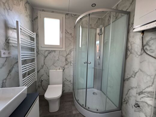 Bathroom with Sanitary Fixtures in a Mobile Home