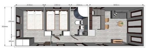 Mobile Home Super Arktik Wood Floor Layout