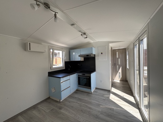 Living Room with Kitchen in Mobile Home | Modern Interior