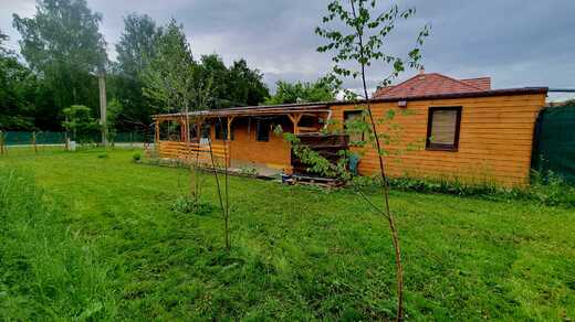 Mobile Home 12x4m Wood Facade Nuss