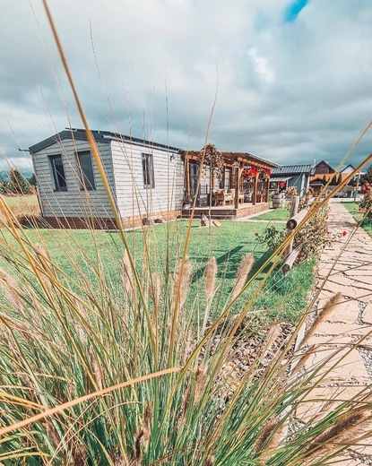 Mobile Home Grey Wood Cladding