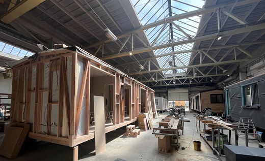 Mobile Home Inside Manufacturing Facility