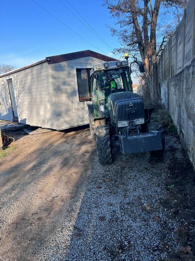 Tractor Moving Mobile Home | Preparation for Installation