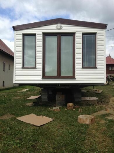 Modern Mobile Home Installed on Plot