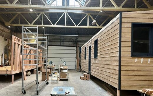 Modern Mobile Home Manufacturing Facility