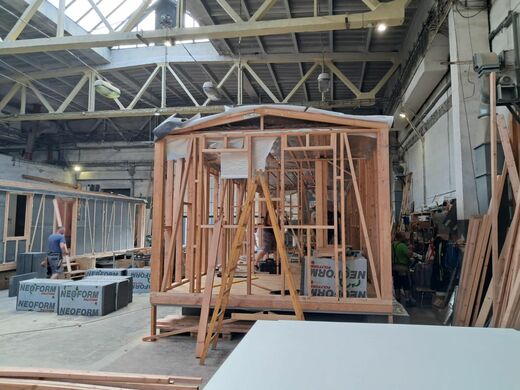 Interior View of Mobile Home Manufacturing Halls