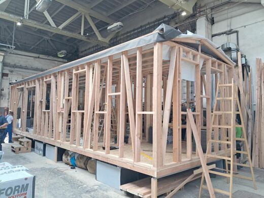 Mobile Home Skeleton in Production