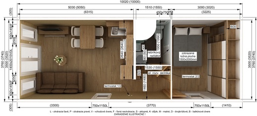 Mobile Home Super Arktik | Floor Plan and Dimensions