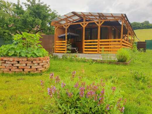 Mobile Home with Terrace – Side Exterior View