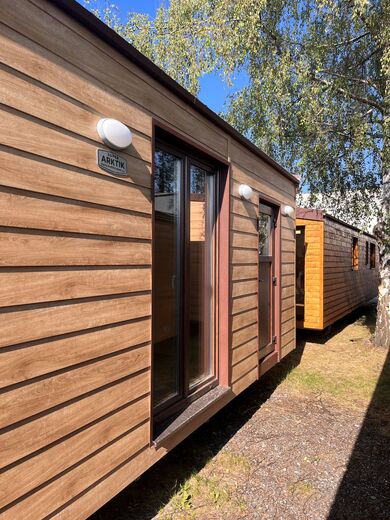 Mobile Home with Kerrafront Malt Oak Facade