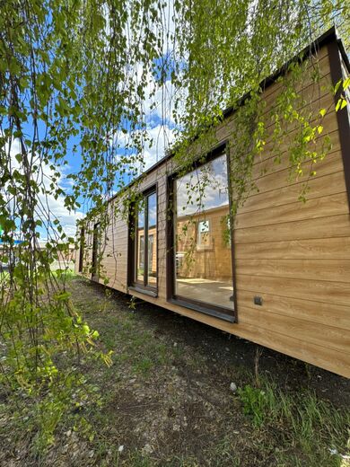 Mobile Home with Large Windows | Modern Bright Interior