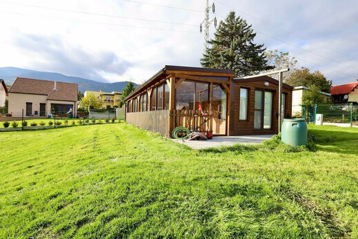 Mobile Home Wood Facade Glazed Terrace