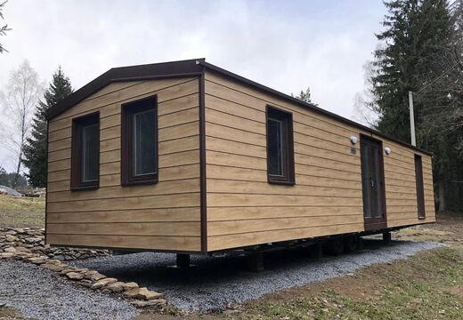 Béžový mobilný dom Prešov