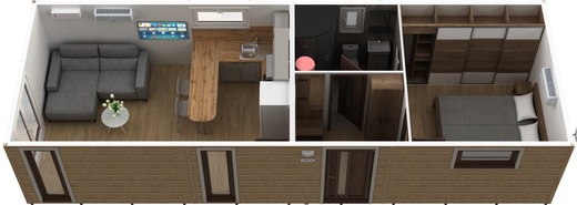 Mobile Home Super Arktik 12x4 m Concept | Visualization & Design