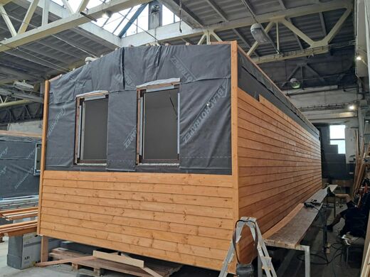 Inside a Mobile Home Manufacturing Hall